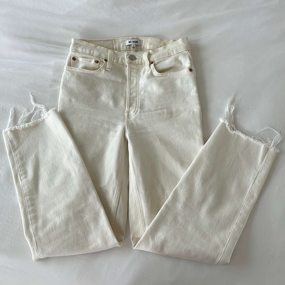 Re Done 70’s Stove Pipe Jean - White - 27